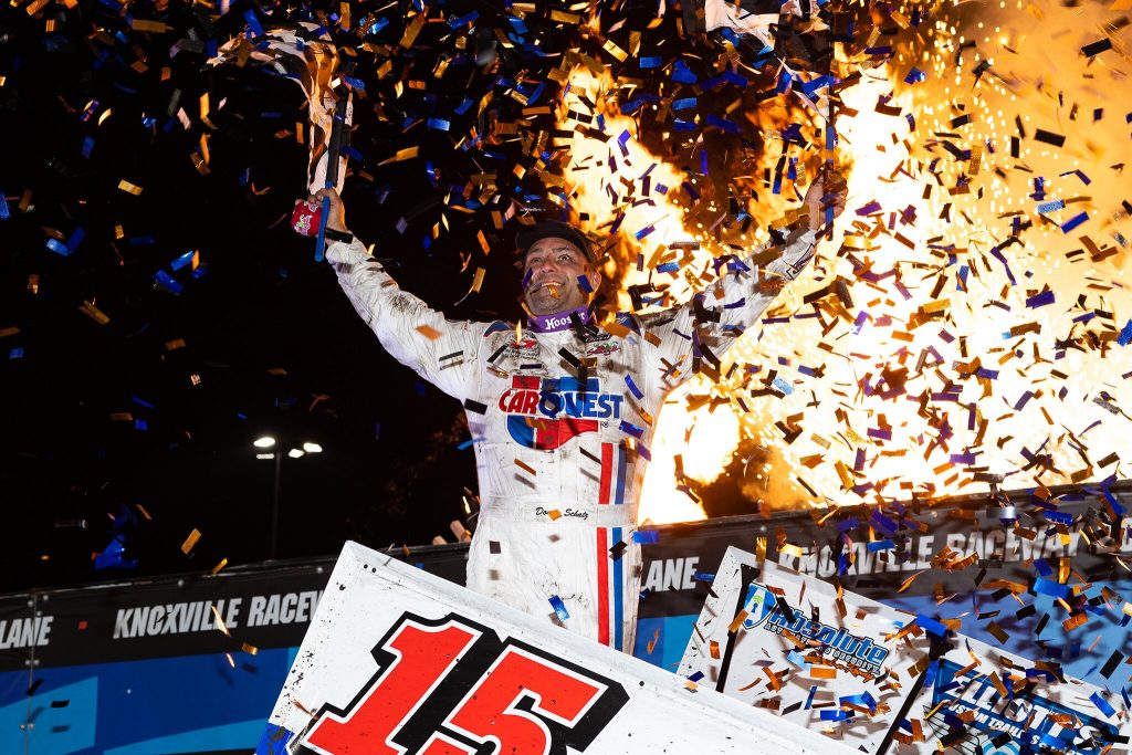 Donny Schatz Passed David Gravel on Lap 46 for $175,000 Payday